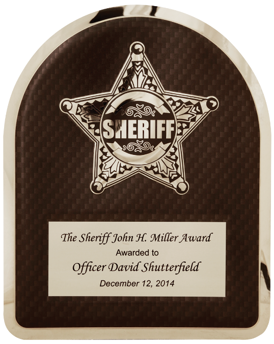 Sheriff Hero Plaque with Chrome Star