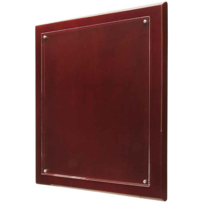 Rosewood Finish High Gloss Floating Acrylic Plaque